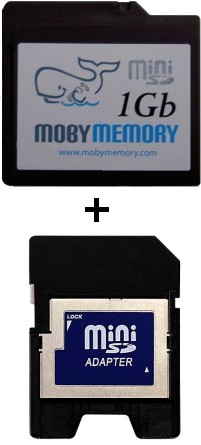 MobyMemory 1GB mini-SD Card (inc Free miniSD Reader)