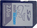 2GB SD MobyMemory card