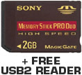 Sony 2GB High speed Memory Stick PRO DUO card