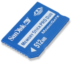 SanDisk 512MB Memory Stick Pro Duo (with MS Adapter)