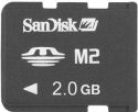 Sandisk 2GB Memory Stick Micro M2 Card (with adapter)