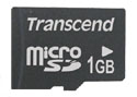 Transcend 1GB microSD (transflash) memory card