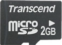 Transcend 2GB microSD Memory Card (with SD Adapter)