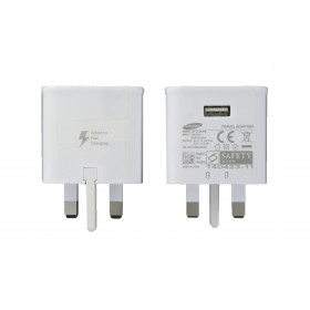 Samsung 3 Pin UK Mains USB Charger Plug - Bulk Packaging