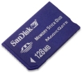 SanDisk 128MB Memory Stick Duo (with MS Adapter)