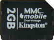 2GB Kingston MMCMobile RS DV (Dual Voltage) MMC card
