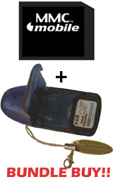 2GB Kingston MMCMobile RS DV (Dual Voltage) MMC card & USB 2.0 Reader Bundle