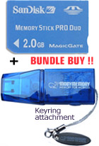 SanDisk 2GB Memory Stick Pro Duo & USB2.0 Pro Duo Reader Bundle
