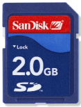 2GB SD SanDisk Memory card