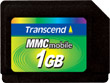 Transcend 1GB MMCMobile RS DV (Dual Voltage) MMC card